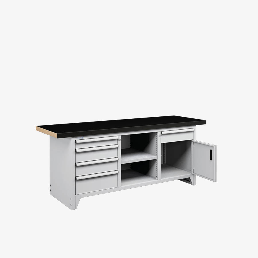 5 drawers with door - 2000 mm
