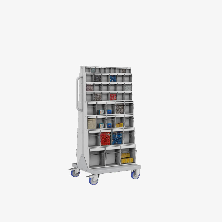 Trolley with 88 compartments
