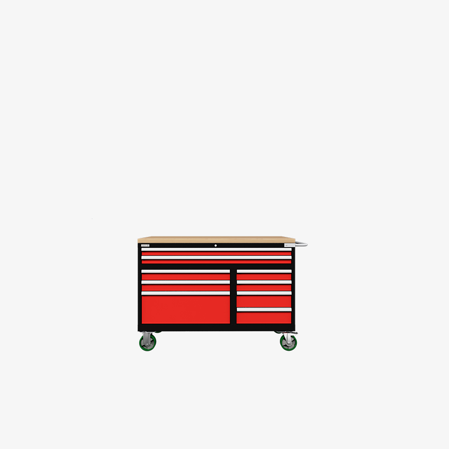 Mobile toolbox with 9 drawers