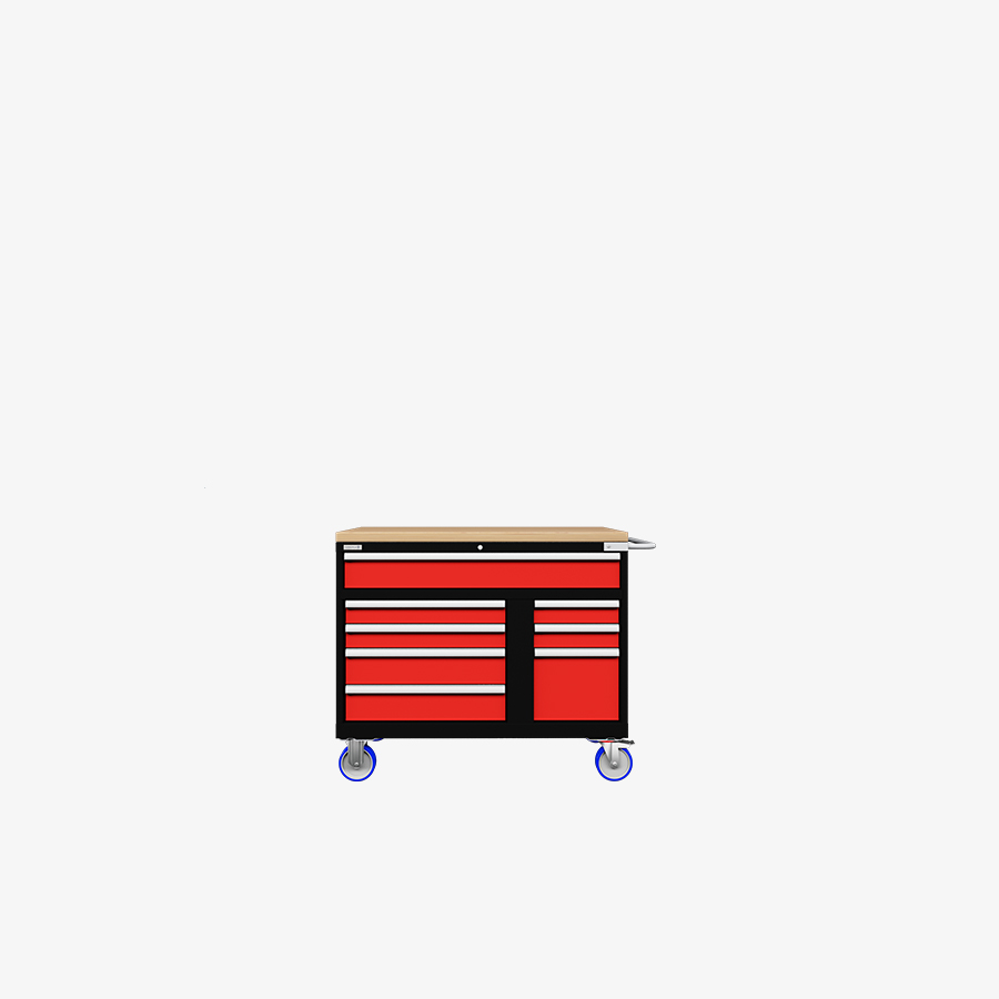 Mobile toolbox with 8 drawers