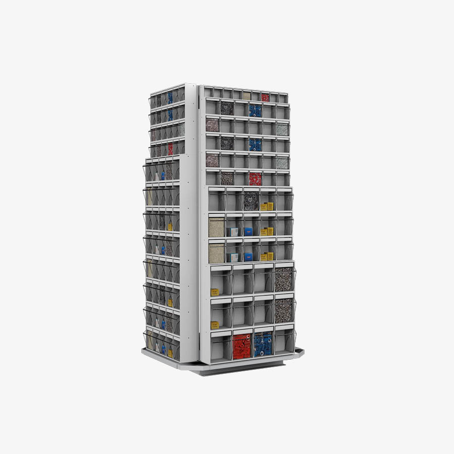 Rotary tower with 260 compartments